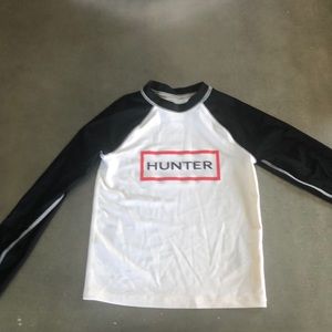 Boys small Hunter rash guard sun shirt swim